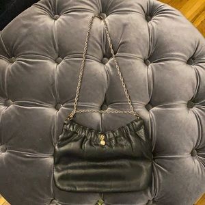 Ande vintage black purse with silver chain strap